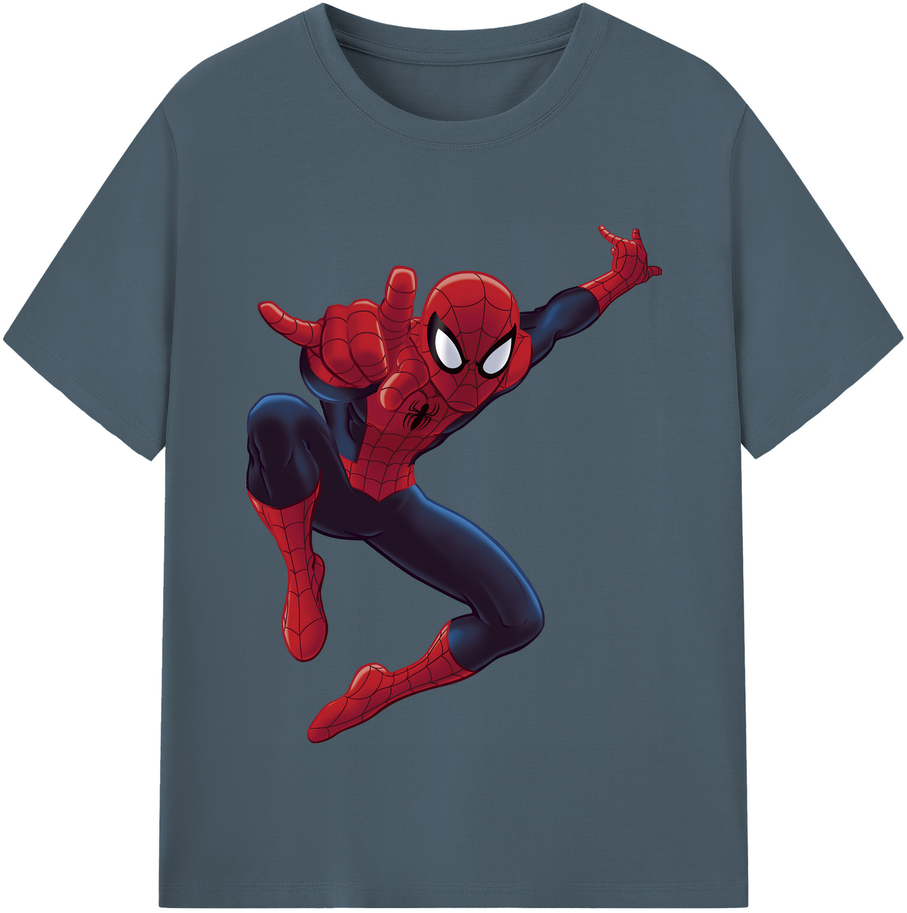 （画像用） Spider Man スパイダーマン 綿100％半袖Tシャツ（フロントプリント）